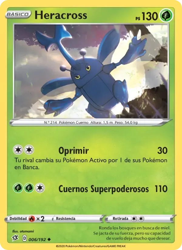 Heracross — Choque Rebelde 6 Spanish Pokémon card