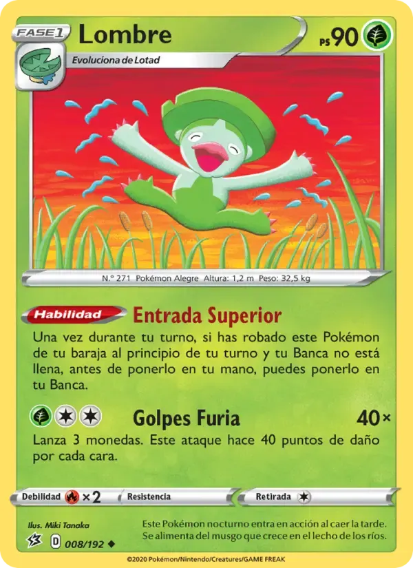 Lombre — Choque Rebelde 8 Spanish Pokémon card
