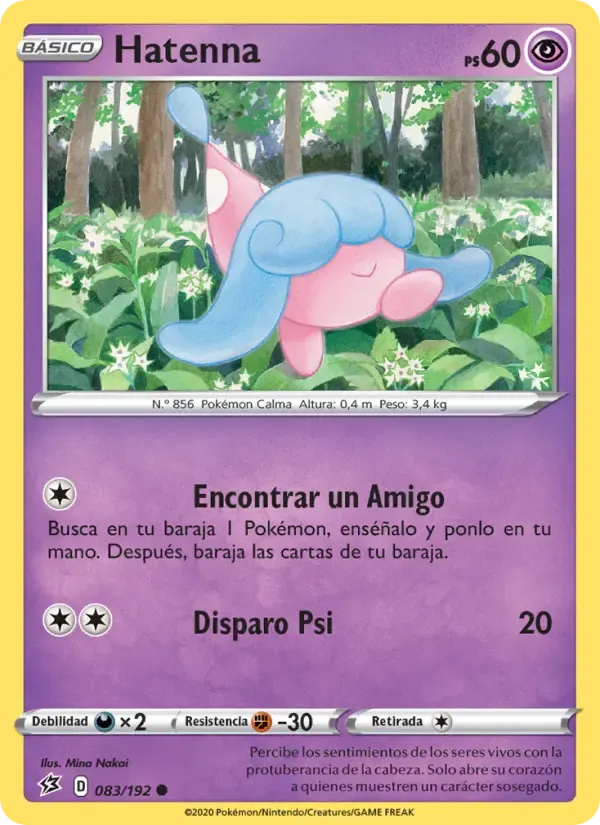 Hatenna — Choque Rebelde 83 Spanish Pokémon card