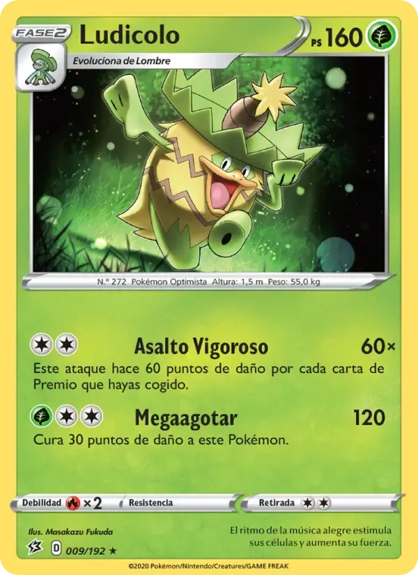Ludicolo — Choque Rebelde 9 Spanish Pokémon card