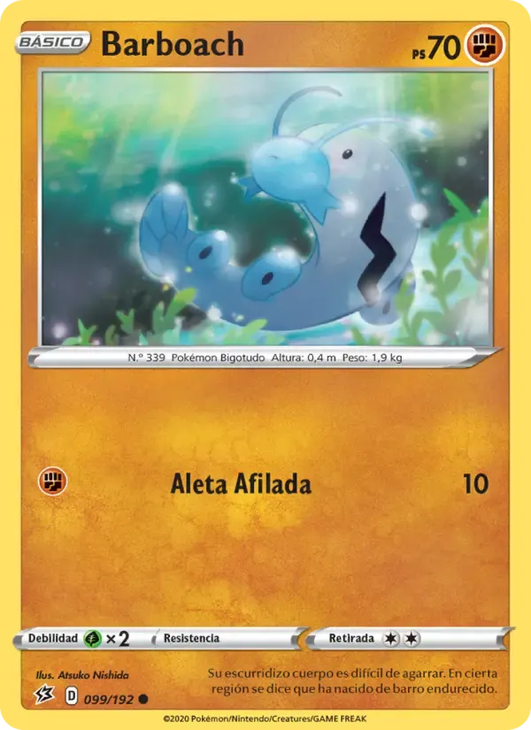 Barboach — Choque Rebelde 99 Spanish Pokémon card