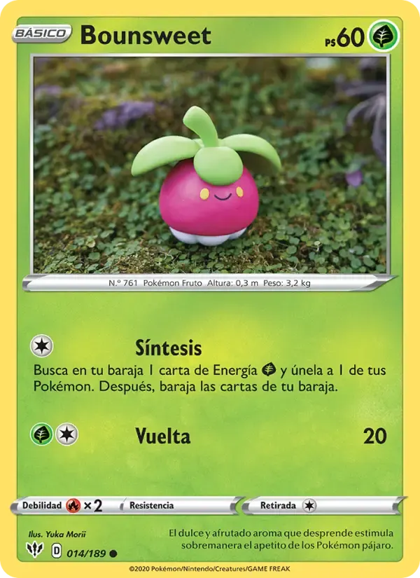 Bounsweet — Oscuridad Incandescente 14 Spanish Pokémon card