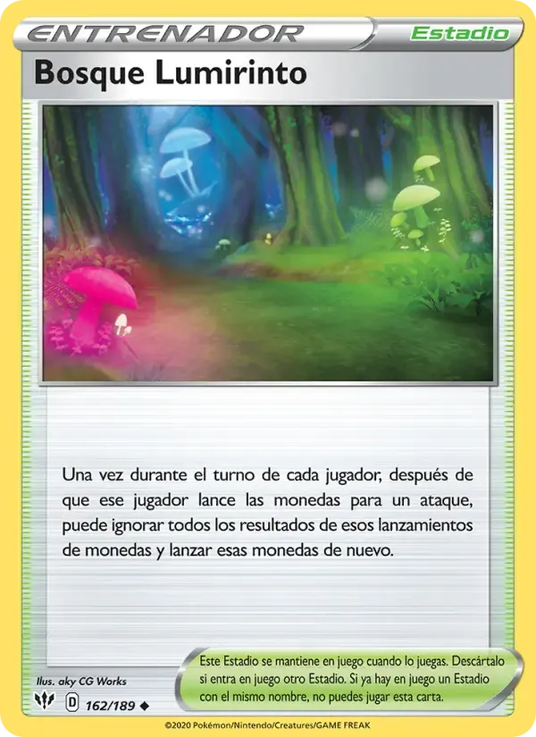 Bosque Lumirinto — Oscuridad Incandescente 162 Spanish Pokémon card