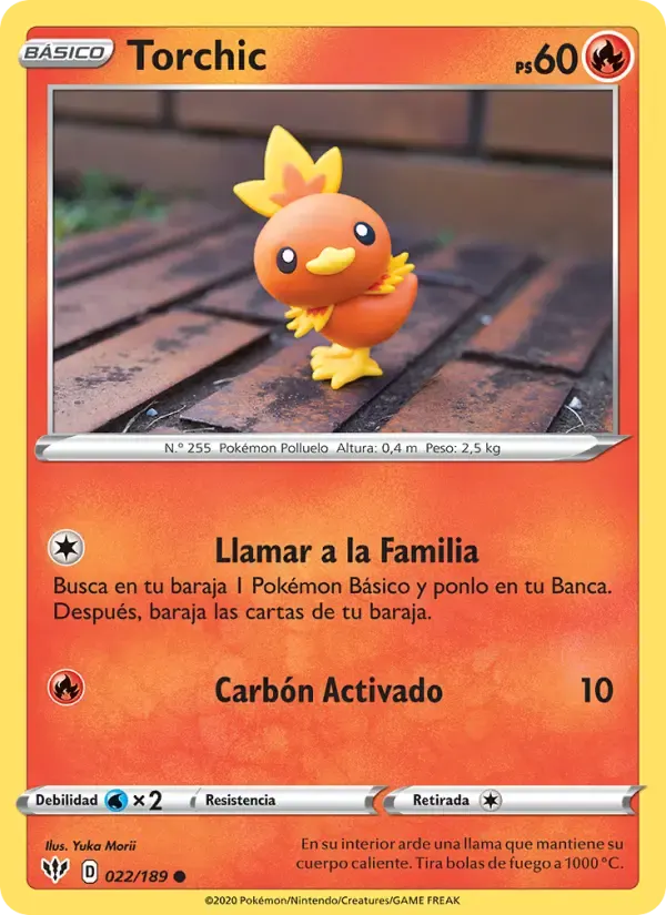 Torchic — Oscuridad Incandescente 22 Spanish Pokémon card