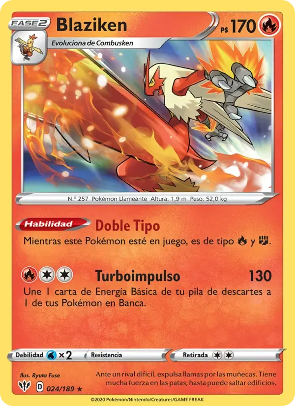 Blaziken — Oscuridad Incandescente 24 Spanish Pokémon card