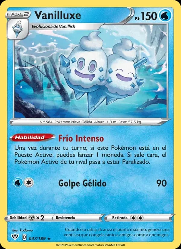 Vanilluxe — Oscuridad Incandescente 47 Spanish Pokémon card