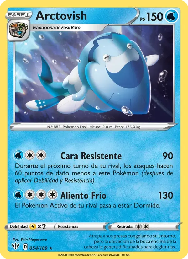 Arctovish — Oscuridad Incandescente 54 Spanish Pokémon card