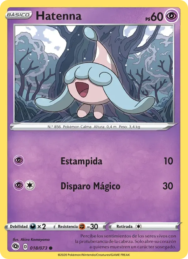 Hatenna — Camino de Campeones 18 Spanish Pokémon card