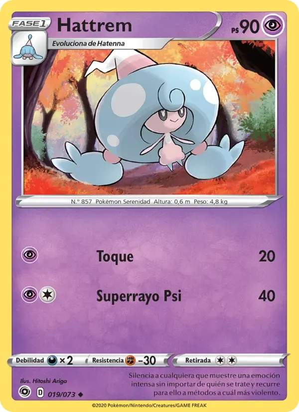 Hattrem — Camino de Campeones 19 Spanish Pokémon card
