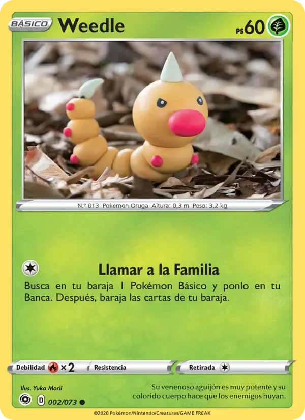 Weedle — Camino de Campeones 2 Spanish Pokémon card