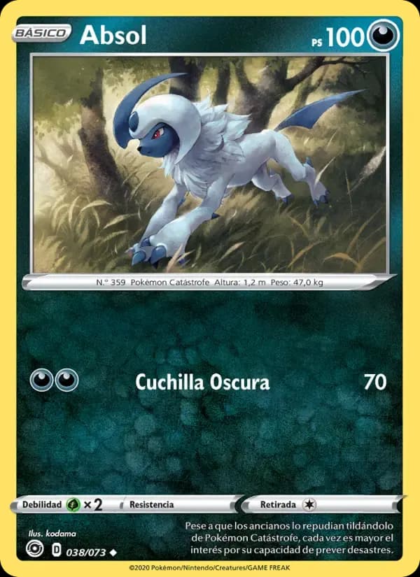Absol — Camino de Campeones 38 Spanish Pokémon card
