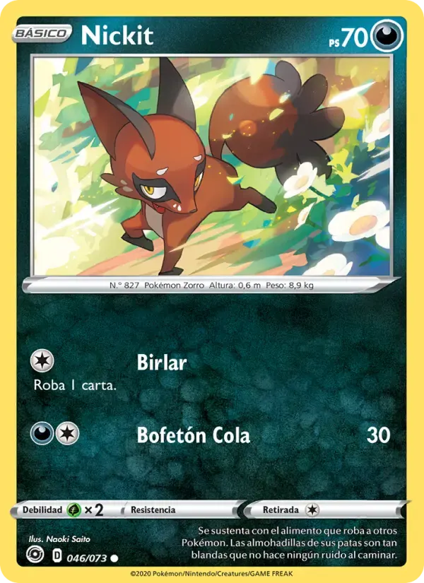 Nickit — Camino de Campeones 46 Spanish Pokémon card