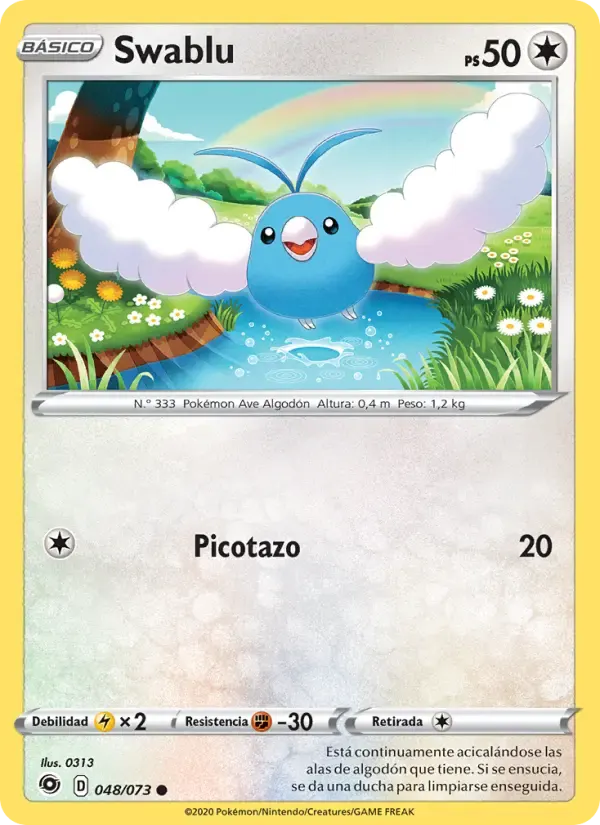 Swablu — Camino de Campeones 48 Spanish Pokémon card