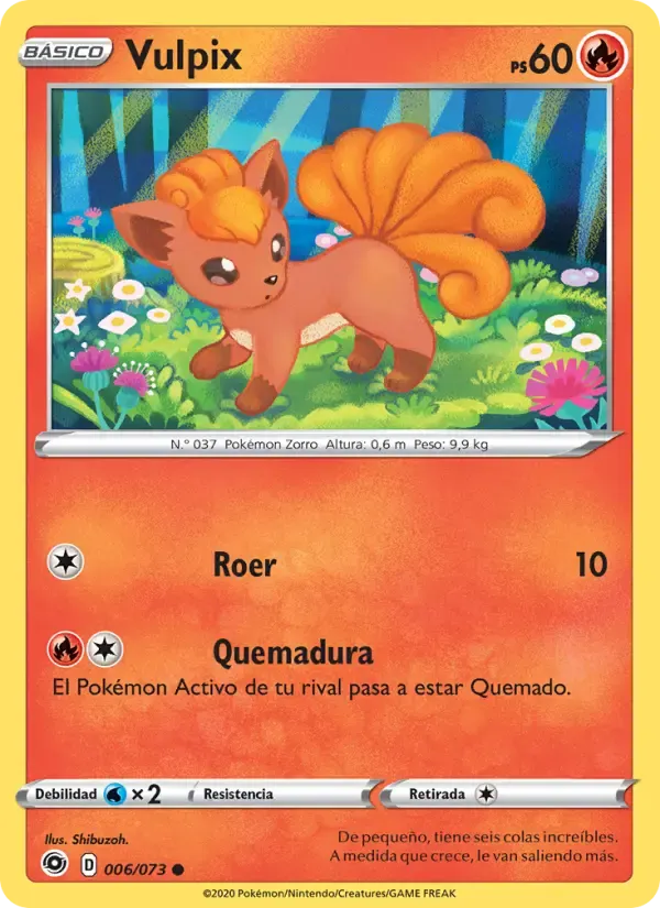 Vulpix — Camino de Campeones 6 Spanish Pokémon card