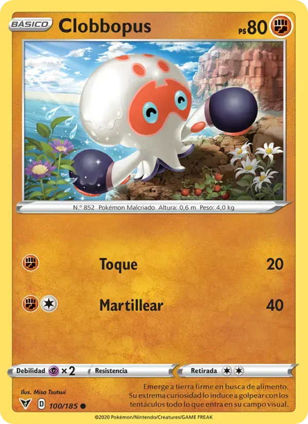 Clobbopus — Voltaje Vívido 100 Spanish Pokémon card