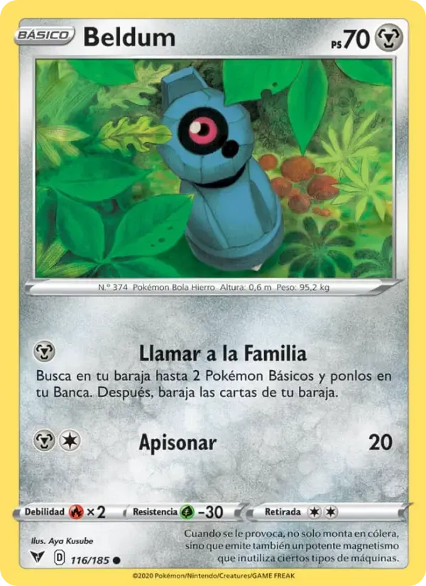 Beldum — Voltaje Vívido 116 Spanish Pokémon card