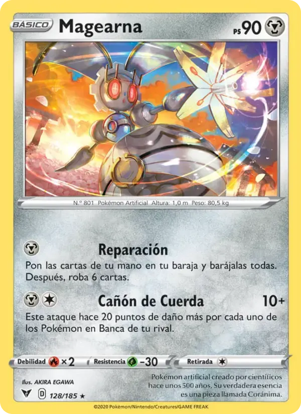 Magearna — Voltaje Vívido 128 Spanish Pokémon card
