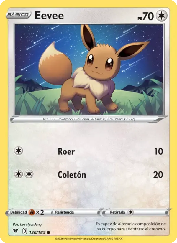 Eevee — Voltaje Vívido 130 Spanish Pokémon card