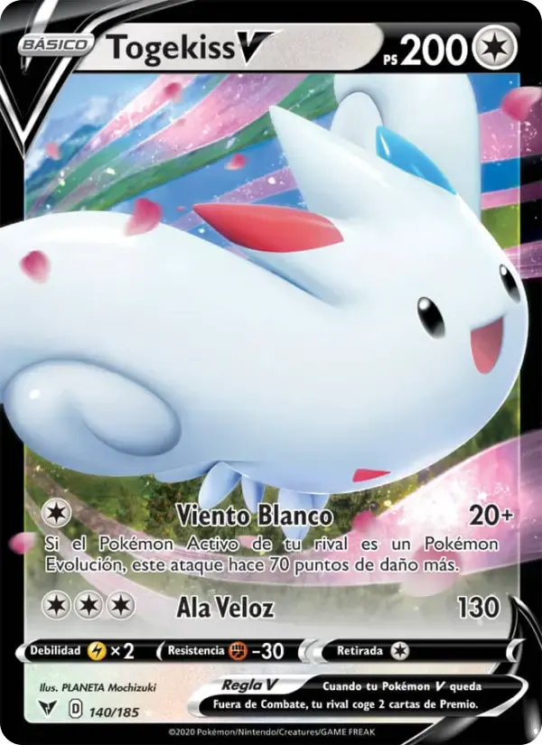 Togekiss V — Voltaje Vívido 140 Spanish Pokémon card