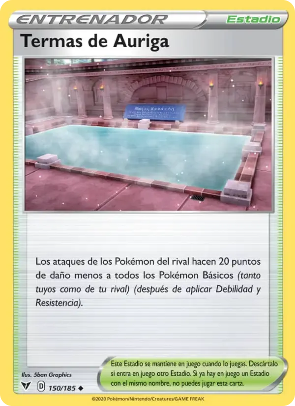 Termas de Auriga — Voltaje Vívido 150 Spanish Pokémon card
