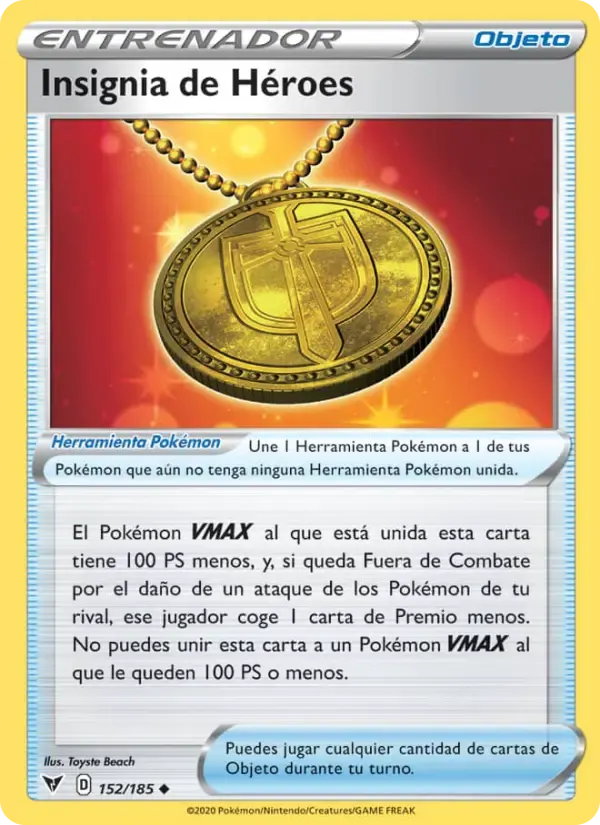 Insignia de Héroes — Voltaje Vívido 152 Spanish Pokémon card