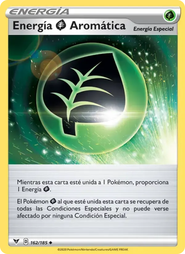 Energía Grass Aromática — Voltaje Vívido 162 Spanish Pokémon card