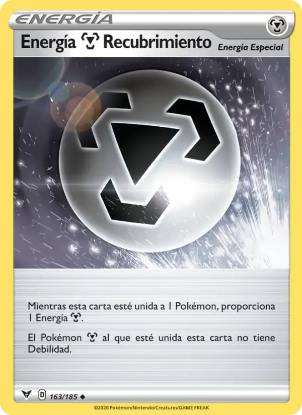 Energía Metal Recubrimiento — Voltaje Vívido 163 Spanish Pokémon card