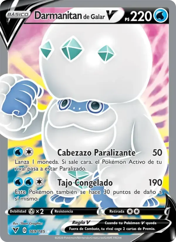 Darmanitan de Galar V — Voltaje Vívido 169 Spanish Pokémon card