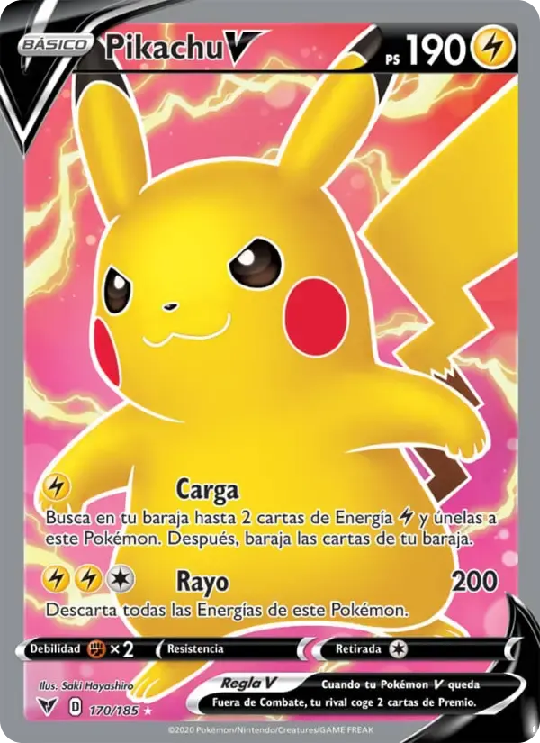Pikachu V — Voltaje Vívido 170 Spanish Pokémon card