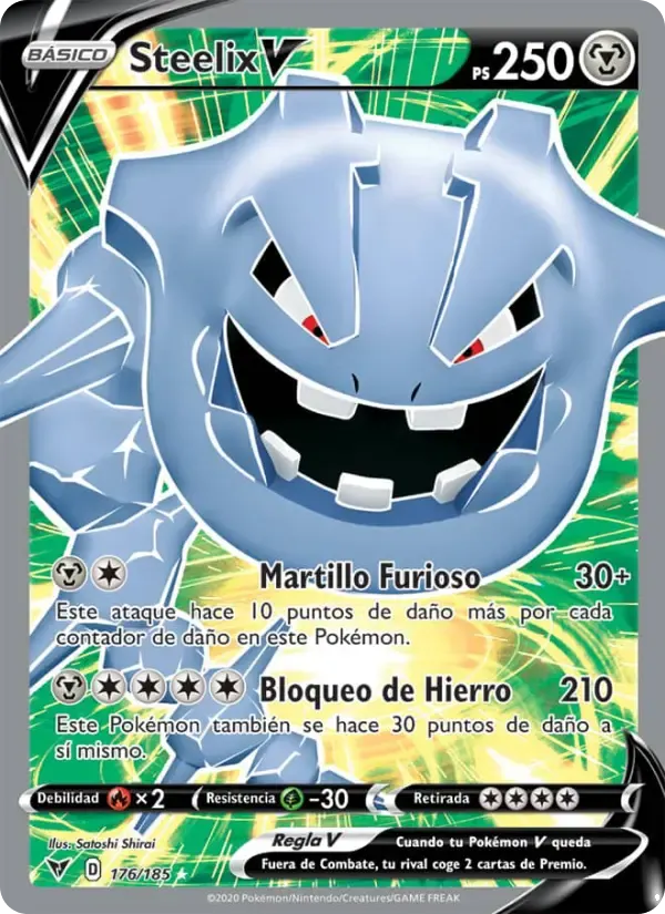Steelix V — Voltaje Vívido 176 Spanish Pokémon card