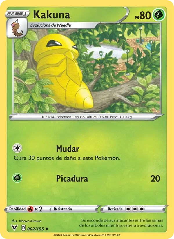 Kakuna — Voltaje Vívido 2 Spanish Pokémon card