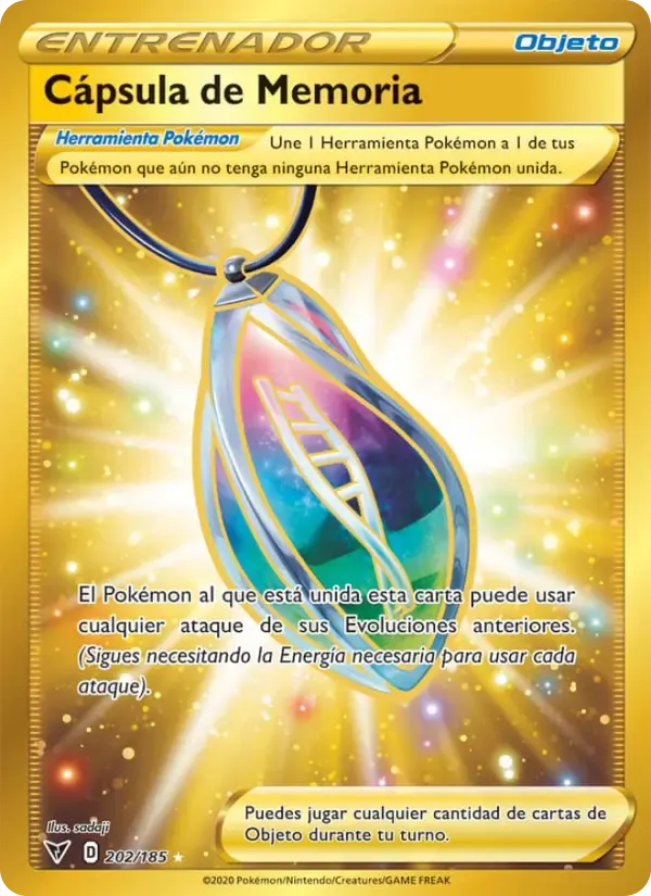 Cápsula de Memoria — Voltaje Vívido 202 Spanish Pokémon card