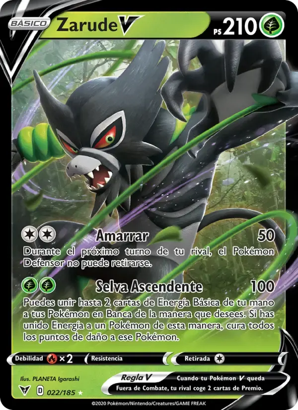 Zarude V — Voltaje Vívido 22 Spanish Pokémon card