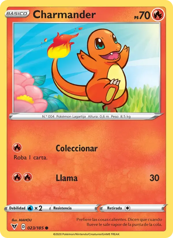 Charmander — Voltaje Vívido 23 Spanish Pokémon card