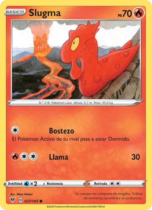 Slugma — Voltaje Vívido 27 Spanish Pokémon card