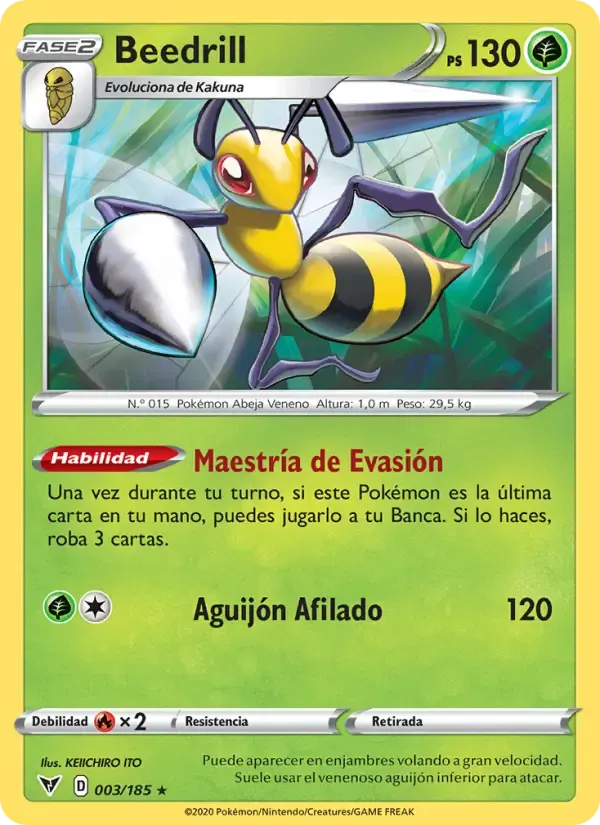 Beedrill — Voltaje Vívido 3 Spanish Pokémon card