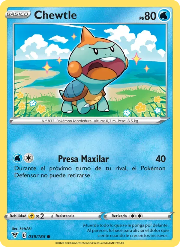 Chewtle — Voltaje Vívido 38 Spanish Pokémon card