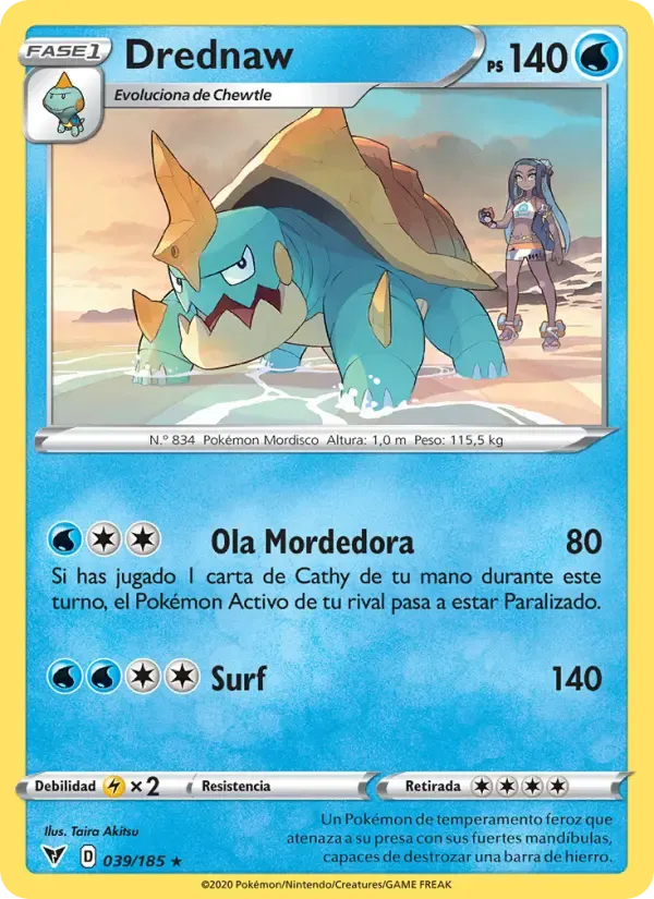 Drednaw — Voltaje Vívido 39 Spanish Pokémon card