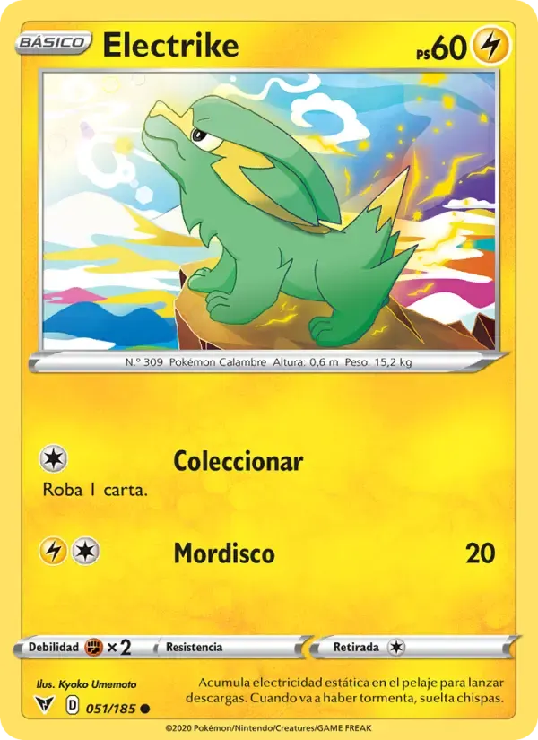 Electrike — Voltaje Vívido 51 Spanish Pokémon card