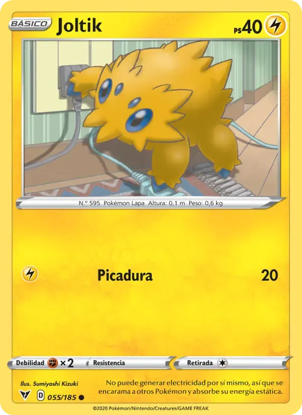Joltik — Voltaje Vívido 55 Spanish Pokémon card