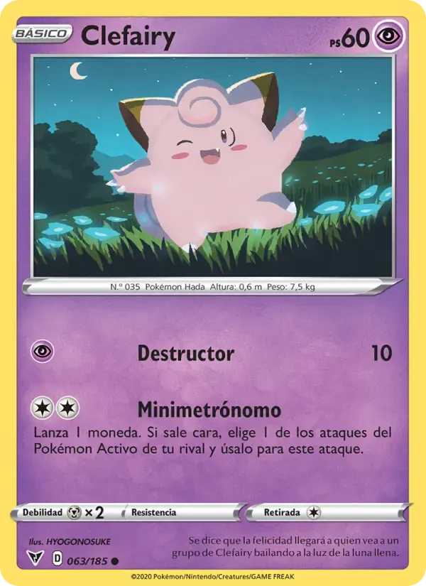 Clefairy — Voltaje Vívido 63 Spanish Pokémon card