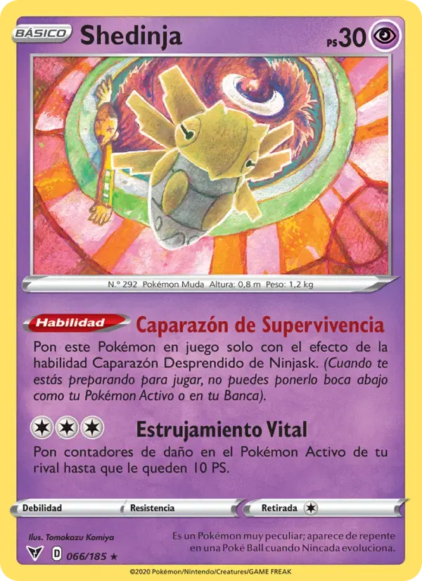 Shedinja — Voltaje Vívido 66 Spanish Pokémon card