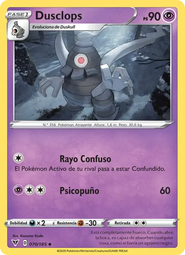 Dusclops — Voltaje Vívido 70 Spanish Pokémon card