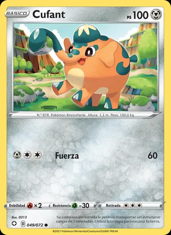 Cufant — Destinos Brillantes 49 Spanish Pokémon card