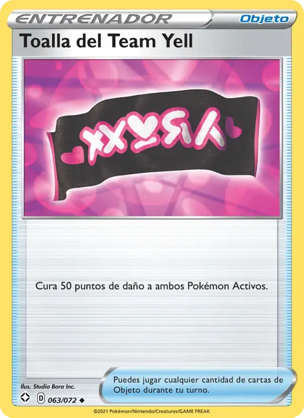 Toalla del Team Yell — Destinos Brillantes 63 Spanish Pokémon card