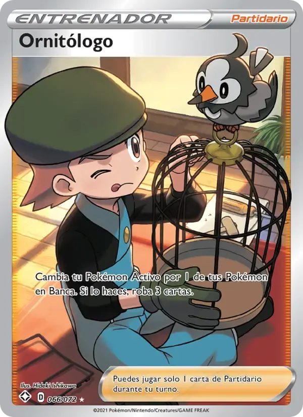 Ornitólogo — Destinos Brillantes 66 Spanish Pokémon card