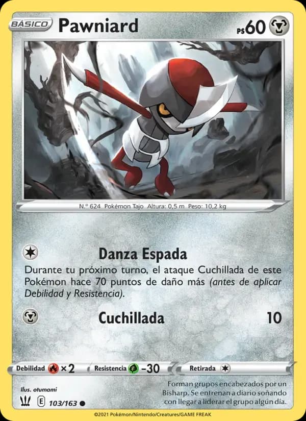 Pawniard — Estilos de Combate 103 Spanish Pokémon card