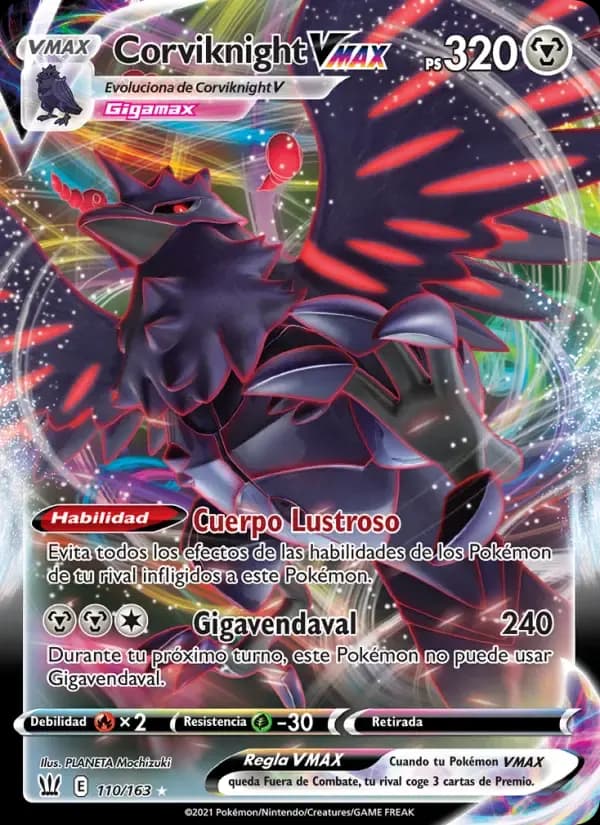 Corviknight VMAX — Estilos de Combate 110 Spanish Pokémon card