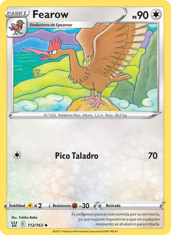 Fearow — Estilos de Combate 112 Spanish Pokémon card