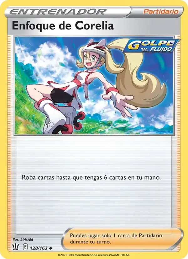 Enfoque de Corelia — Estilos de Combate 128 Spanish Pokémon card